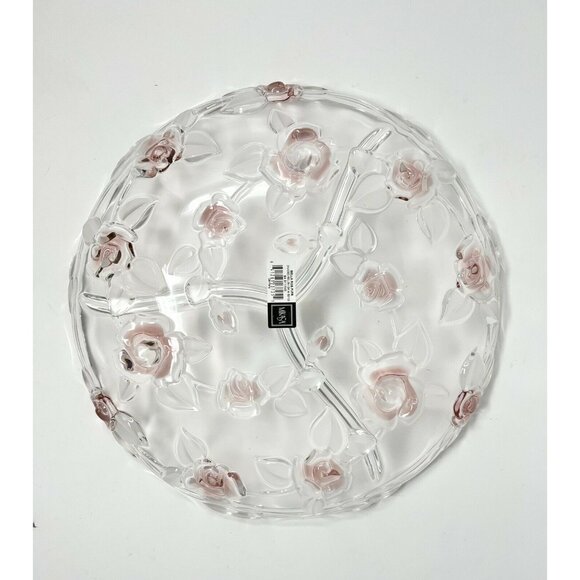 Mikasa Bella Rosa Round Divided Dish Pink Frost Roses Formal 13.25" SA 911/345 - Picture 2 of 4